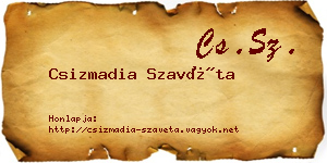Csizmadia Szavéta névjegykártya